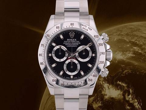 Rolex Daytona Cosmograph Daytona 116520 Black Dial - Long Clasp - Like New Full Set 2012
