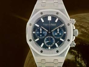 Thumbnail von Audemars Piguet Royal Oak Chronograph 26715st Blau Chronograph 38mm - Neu 2025 Aufkleber