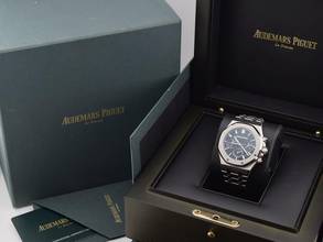 Thumbnail von Audemars Piguet Royal Oak Chronograph 26715st Blau Chronograph 38mm - Neu 2025 Aufkleber