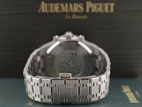 Thumbnail von Audemars Piguet Royal Oak Chronograph 26715st Chronograph 38mm Blaues Zifferblatt - Komplettset - Neu