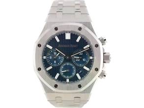 Thumbnail von Audemars Piguet Royal Oak Chronograph 26715st Chronograph 38mm Blaues Zifferblatt - Komplettset - Neu