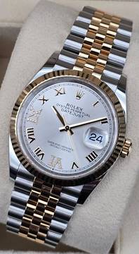  Rolex Datejust 36 36mm 126233-0031 Silver diamond-set dial Jubilee Very Good Condition Full Set 3-2024 