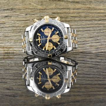 Breitling Chronomat 44 Stahl / Roségold - Black Dial - Full Set - Automatik