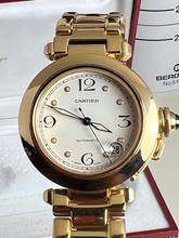 Thumbnail von Cartier Pasha C 1035 C Pasha 18K Box + Papiere Full Set-Neuer Service sofort verfügbar Einzigartiges Sammlerset-aus 1. Besitz aus 1997 !