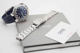 Thumbnail von Oris Aquis Date Bucherer Blue – Edition LC 100 Fullset 01733 inklusive Oris Stahlband