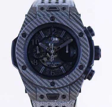 Hublot Big Bang Unico Italia Independent grey Jeans Carbon Chronograph 45mm Skeleton B+P
