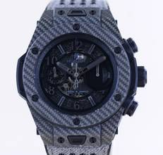  Hublot Big Bang Unico Italia Independent grey Jeans Carbon Chronograph 45mm Skeleton B+P 