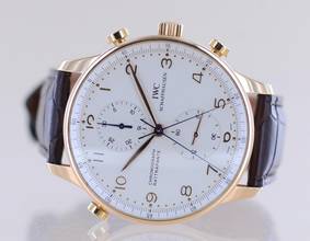 Thumbnail von IWC Portuguese Portugieser 18K Roségold Rattrapante Doppelchronograph 41mm Klassiker