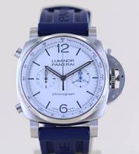 Thumbnail von Officine Paneral Luminor Chronograph 44mm Steel 01218 White Dial 44mm B+P