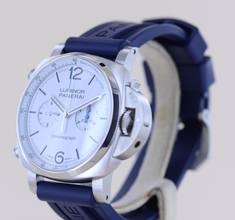 Thumbnail von Officine Paneral Luminor Chronograph 44mm Steel 01218 White Dial 44mm B+P