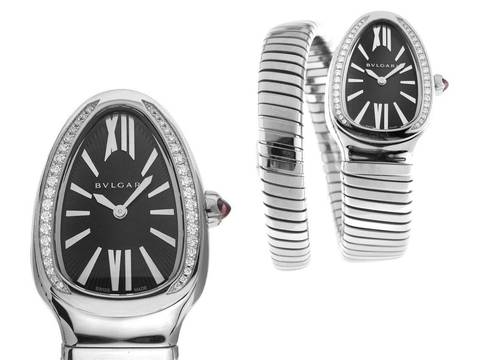  Bulgari Serpenti Tubogas Ref.103434 2026 Full Set Ungetragen Serpenti Tubogas Stahl Diamanten 