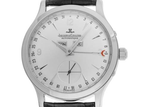 Jaeger-LeCoultre Master Calendar Control Ref.140.8.87 Bj.2011Box&Beschreibung original Vintage Unpoliert Master Control Calendar Krokoleder Faltschließe