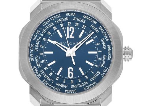 Bulgari Octo Roma World Timer Ref.103481 2025 Full Set Ungetragen Octo Roma WorldTimer