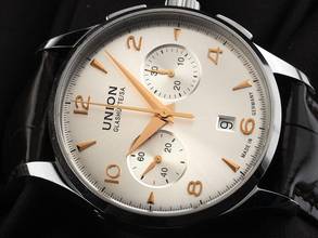 Thumbnail von Union Glashütte Noramis Ref.D005.427A Bj.2013 original Box Original Vintage Unpoliert Noramis Chronograph