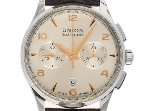 Union Glashütte Noramis Ref.D005.427A Bj.2013 original Box Original Vintage Unpoliert Noramis Chronograph