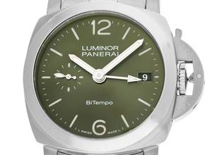 Panerai Luminor Quaranta BiTempo GMT Ref.PAM01640 2026 Full Set Ungetragen Luminor Quaranta BiTempo GMT Green Dial 