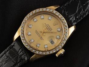 Thumbnail von Rolex Lady-Datejust Ref.6917 Bj.1978 Box&Beschreibung Original Vintage Unpoliert Datejust Lady 18kt Gelbgold Diamanten open 6/9