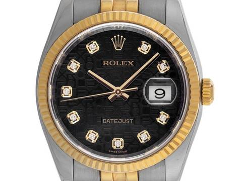  Rolex Datejust Jubilee Diamanten Ref.116233 Bj.2017 Full Set sehr gut Vintage Datejust Jubilee Diamanten Jubilé Armband 