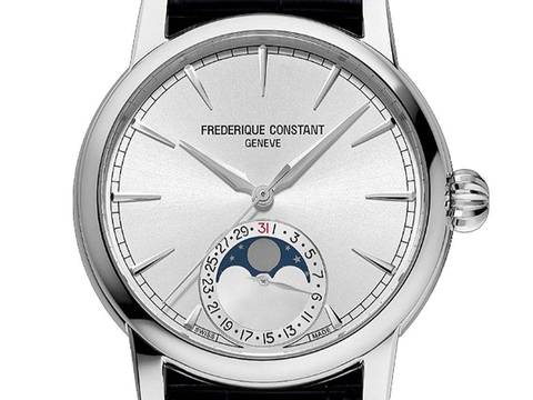  Frederique Constant Classic Moonphase Date Ref.FC-716S3H6 Full Set Neu Classic Moonphase Date Krokoleder Faltschließe 