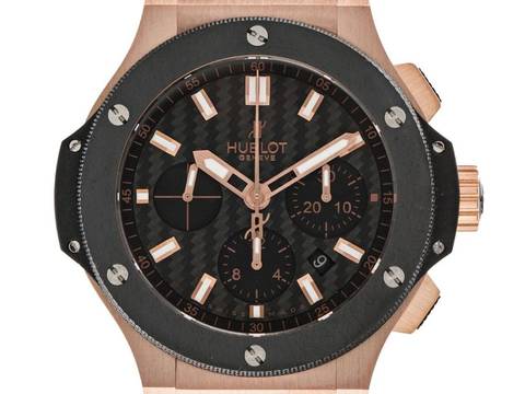  Hublot Big Bang Ref.301.PM.1780.6R Bj.2012 original Box wie Neu Vintage Big Bang 18kt Roségold Chronograph Kautschuk Faltschließe 177g 