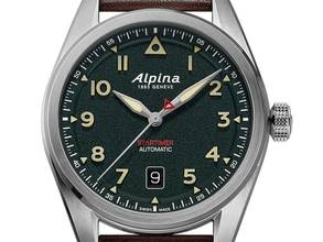  Alpina Startimer Pilot Ref.AL-525KW4S36 Full Set Neu Startimer Pilot Green Dial 