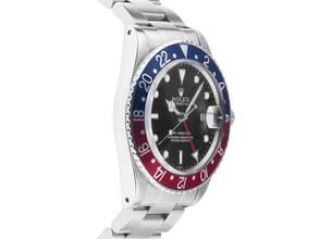 Thumbnail von Rolex GMT-Master Pepsi Fat Font open 6/9 Ref.1675 1982 Box&Beschreibung sehr gut Vintage GMT Master Pepsi open 6/9 Fat 4 Oyster