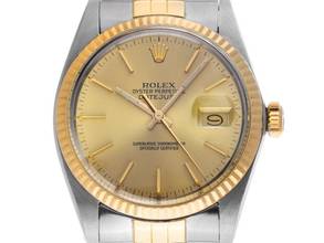 Thumbnail von Rolex Datejust Ref.16013 Bj.1988 Full Set sehr gut Vintage Datejust Stahl 18kt Gelbgold open 6/9
