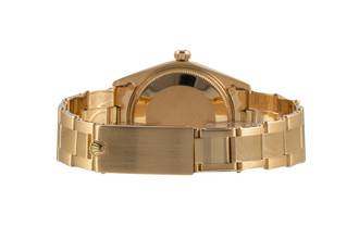 Thumbnail von Rolex Oyster Perpetual Date 34 Silver Dial 18k (0,750) Gold Automatik Herren Ref. 1503 Klassiker