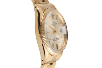 Thumbnail von Rolex Oyster Perpetual Date 34 Silver Dial 18k (0,750) Gold Automatik Herren Ref. 1503 Klassiker