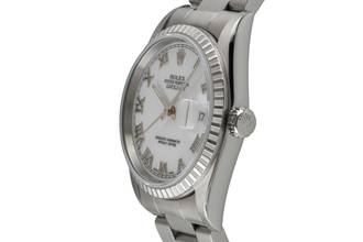 Thumbnail von Rolex Datejust 36 White Dial Oyster Stahl Automatik Herrenuhr Ref. 16220 P-Serie