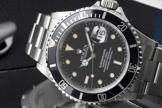Thumbnail von Rolex Submariner Date Oyster Edelstahl Automatik Herrenuhr Ref. 16610 N-Serie