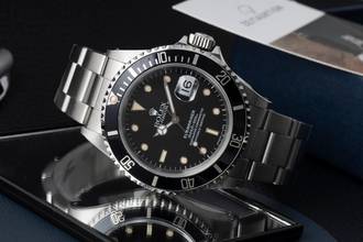 Thumbnail von Rolex Submariner Date Oyster Edelstahl Automatik Herrenuhr Ref. 16610 N-Serie