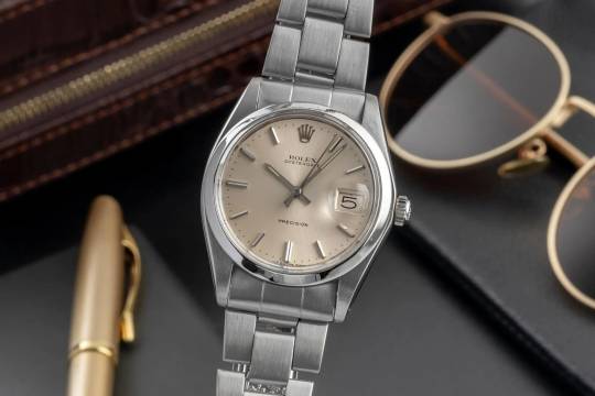  Rolex Oysterdate Precision Silver Dial Stahl Handaufzug Herrenuhr Ref. 6694 
