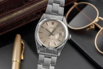  Rolex Oysterdate Precision Silver Dial Stahl Handaufzug Herrenuhr Ref. 6694 