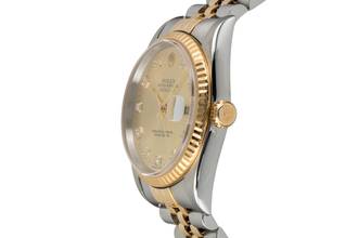 Thumbnail von Rolex Datejust 36 Diamond Dial Stahl Gold Automatik Herrenuhr Ref 16233 B&P 2004