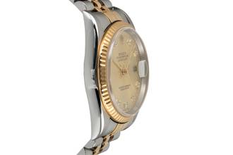Thumbnail von Rolex Datejust 36 Diamond Dial Stahl Gold Automatik Herrenuhr Ref 16233 B&P 2004