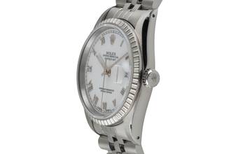 Thumbnail von Rolex Datejust 36 White Roman Dial Oyster Stahl Automatik Ref. 16220 X-Serie