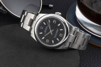 Thumbnail von Rolex Oyster Perpetual 31 Black Dial Edelstahl Automatik Damenuhr Ref. 177200