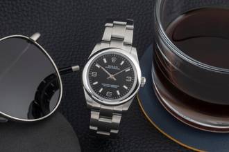 Thumbnail von Rolex Oyster Perpetual 31 Black Dial Edelstahl Automatik Damenuhr Ref. 177200