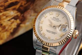 Thumbnail von Rolex Lady-Datejust Roman Dial Stahl / Gold Automatik Damen Ref. 69173 B&P 1989