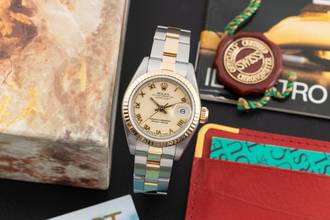 Thumbnail von Rolex Lady-Datejust Roman Dial Stahl / Gold Automatik Damen Ref. 69173 B&P 1989
