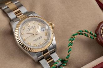 Thumbnail von Rolex Lady-Datejust Roman Dial Stahl / Gold Automatik Damen Ref. 69173 B&P 1989