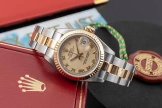 Thumbnail von Rolex Lady-Datejust Roman Dial Stahl / Gold Automatik Damen Ref. 69173 B&P 1989