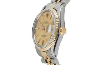 Thumbnail von Rolex Datejust 36 Gold Dial Stahl / Gold Automatik Herrenuhr Ref. 16013 Vintage