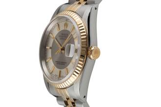 Thumbnail von Rolex Datejust 36 Tuxedo Stahl Gold Automatik Herrenuhr 16233 B&P Collectors Set