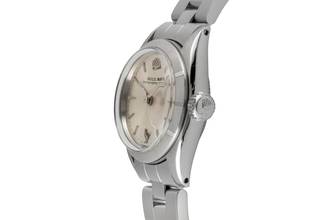 Thumbnail von Rolex Cellini Oyster Perpetual Silver Dial Edelstahl Automatik Damenuhr Ref. 6623
