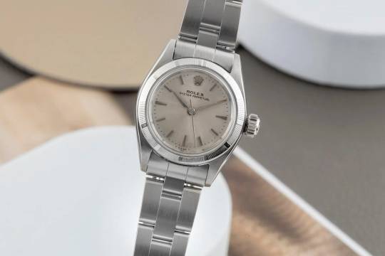Rolex Cellini Oyster Perpetual Silver Dial Edelstahl Automatik Damenuhr Ref. 6623