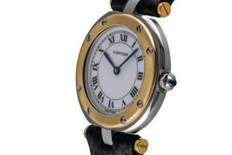 Thumbnail von Cartier Santos Ronde Vendome Lady Stahl / Gold White Dial Damen Ref. 8191