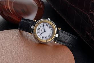 Thumbnail von Cartier Santos Ronde Vendome Lady Stahl / Gold White Dial Damen Ref. 8191