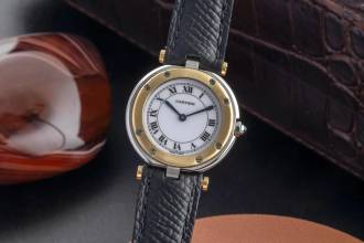 Thumbnail von Cartier Santos Ronde Vendome Lady Stahl / Gold White Dial Damen Ref. 8191
